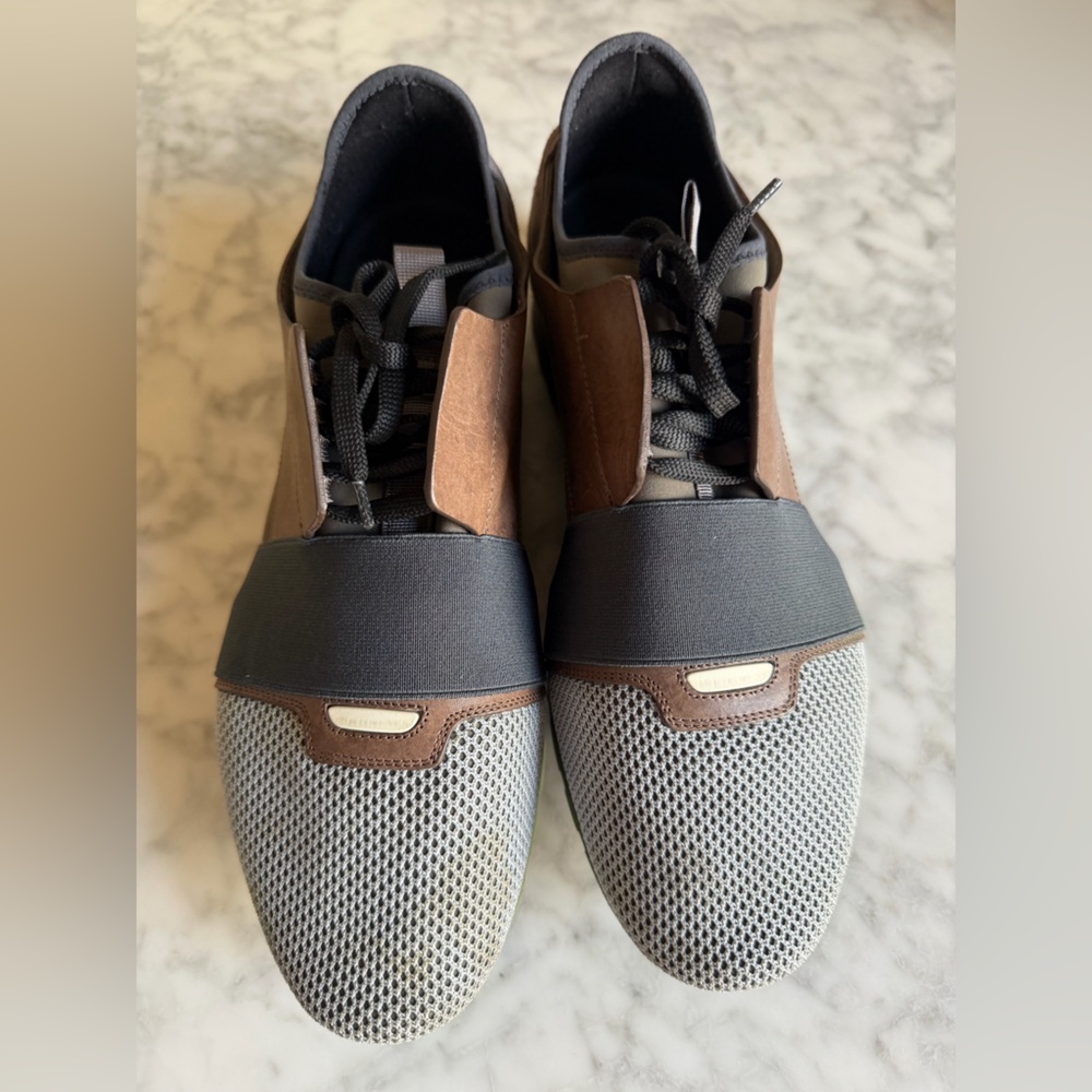 Authentic Balenciaga Leather, Suede & Mesh Race Runner Sneakers Shoes Size 45 - Picture 12 of 15
